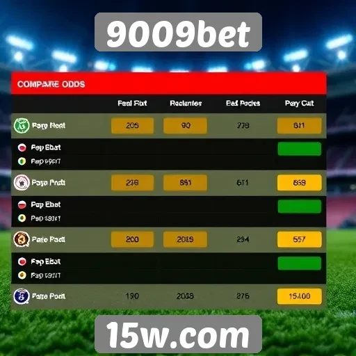 Comparativo de odds entre 9009bet e concorrentes