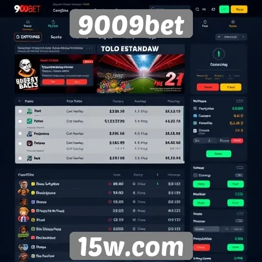 Análise da interface do usuário do site 9009bet